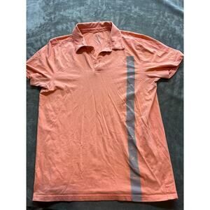 Armani Exchange AX Shirt Mens Medium Peach Casual Polo‎ Short Sleeve